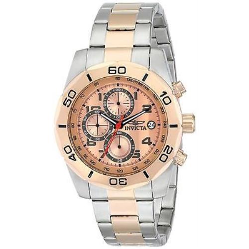 Invicta 16083 Men`s Pro Diver Rose Gold/silver Steel Quartz Bracelet Watch