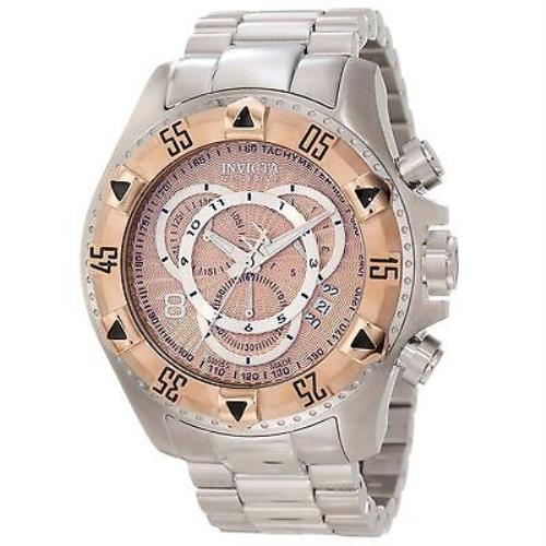 Invicta 11000 Mens Excursion Reserve Chronograph Rose Gold Watch Stainless