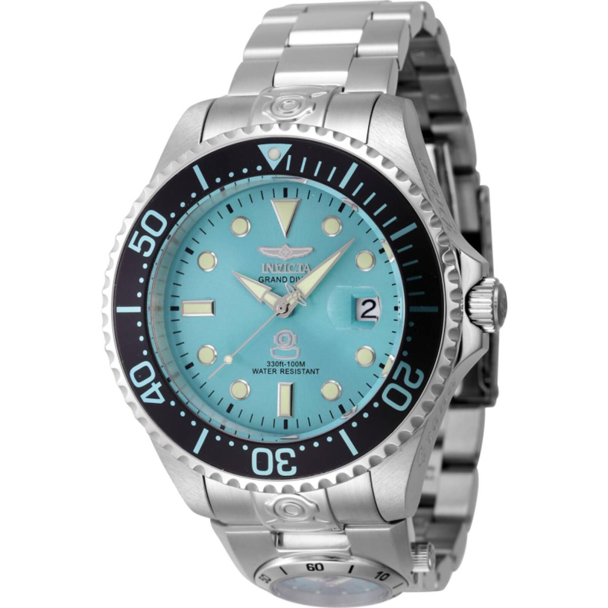 Invicta Men`s Watch Pro Diver Dual Time Silver Stainless Steel Bracelet 45815