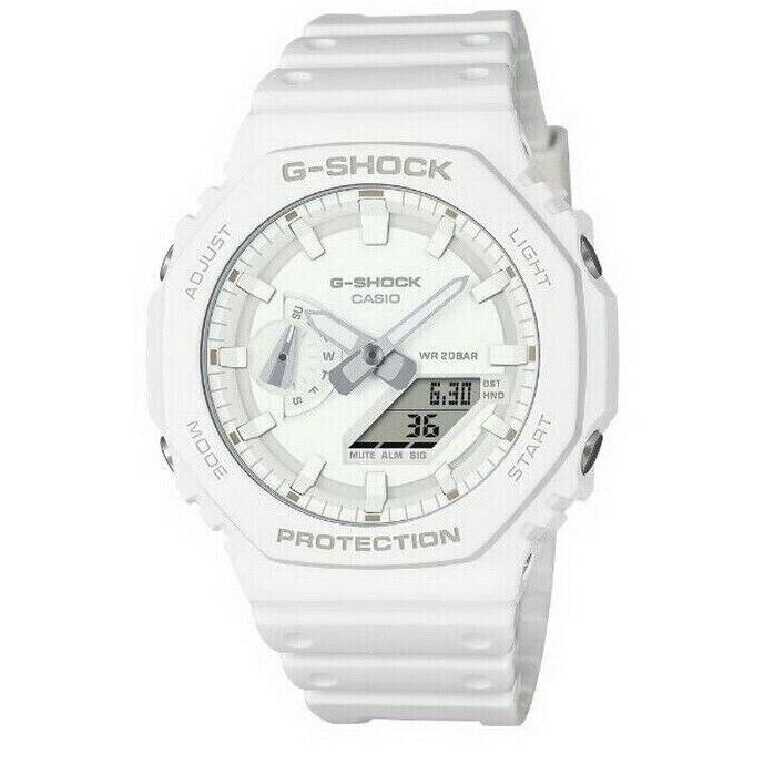 Casio G-shock Analog Digital 2100 Series White Dial Men`s Watch GA2100-7A7