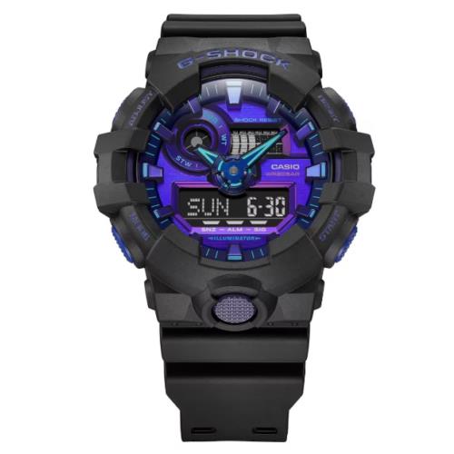 Casio Men`s Baby-g Black Resin Strap Analog-digital Display GA-700VB-1ACR Watch
