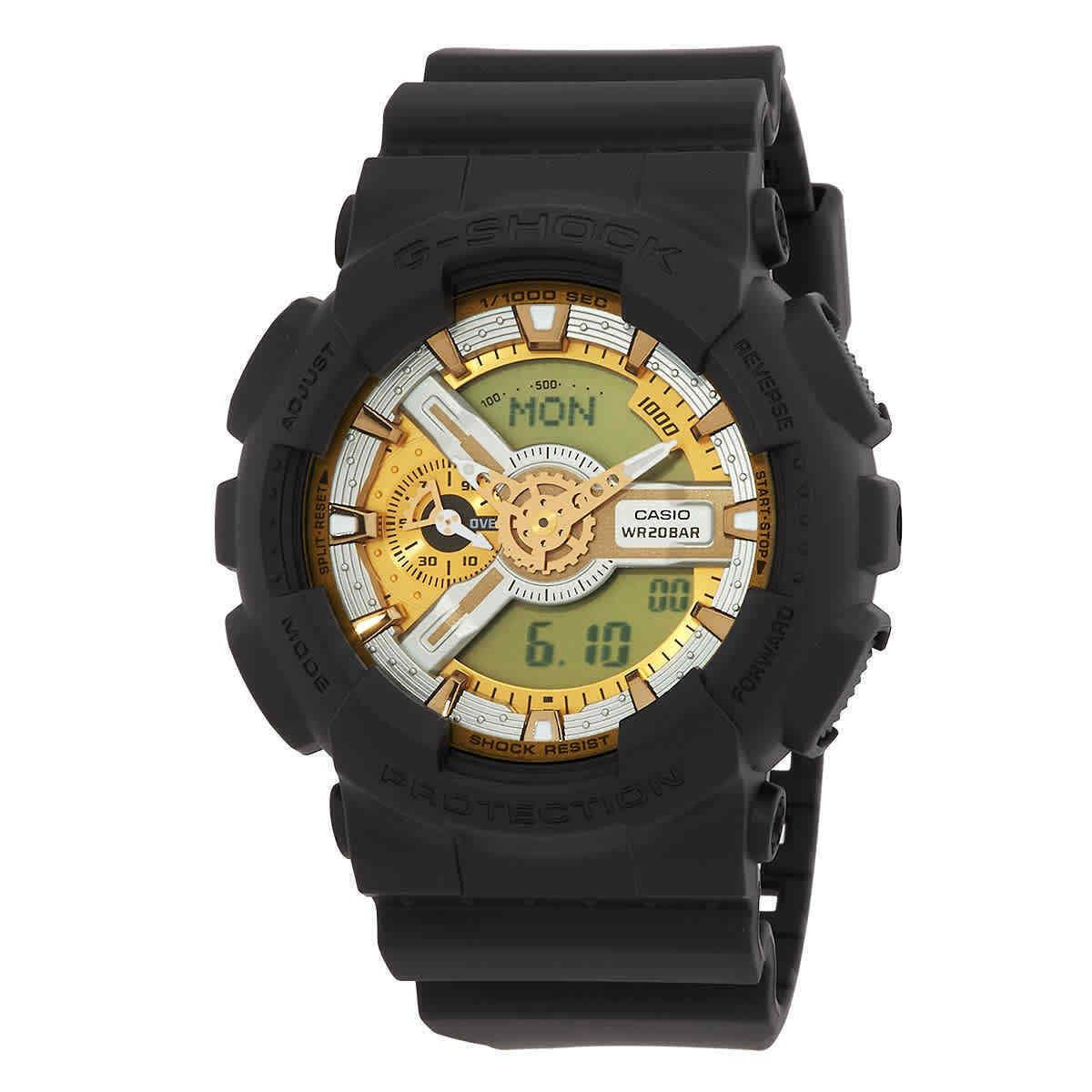 Casio G-shock World Time Quartz Analog-digital Gold Dial Men`s Watch