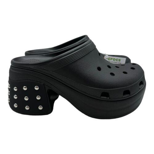 Crocs Siren Studded Clog Heel Black Women s Size 10 W10/M8 - Black