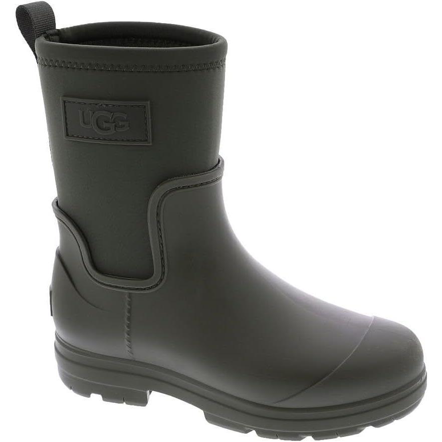 Women`s Shoes Ugg Droplet Mid Waterproof Slip On Rain Boots 1143813 Forest Night - Green
