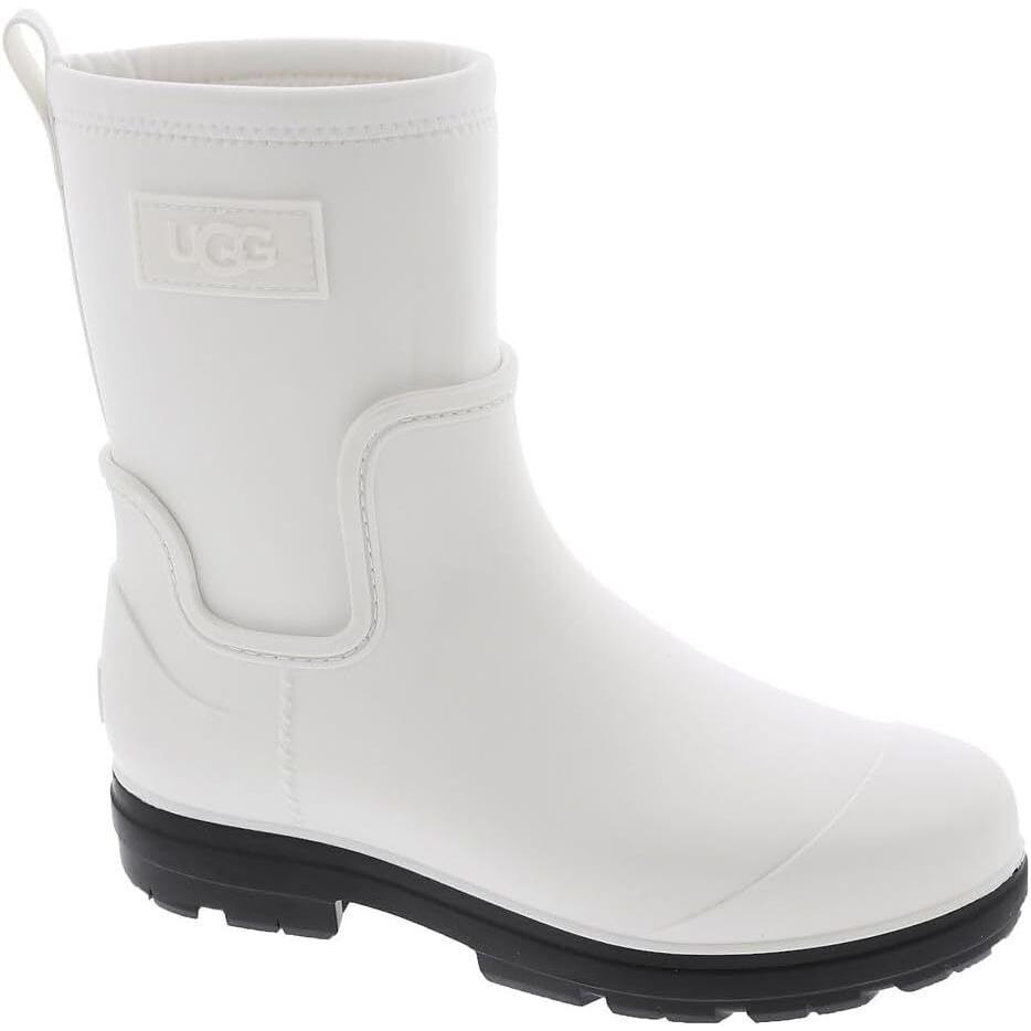 Women`s Shoes Ugg Droplet Mid Waterproof Slip On Rain Boots 1143813 White - White