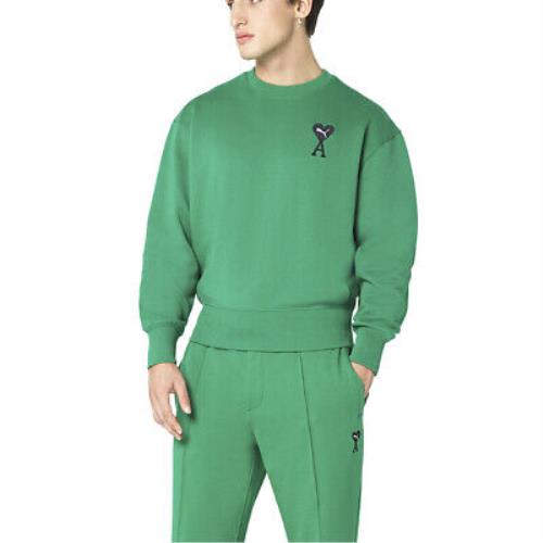 Puma X Ami Crew Neck Sweatshirt Mens Green 534111-96