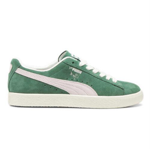 Puma Clyde Og Lace Up Mens Green Sneakers Casual Shoes 39196210