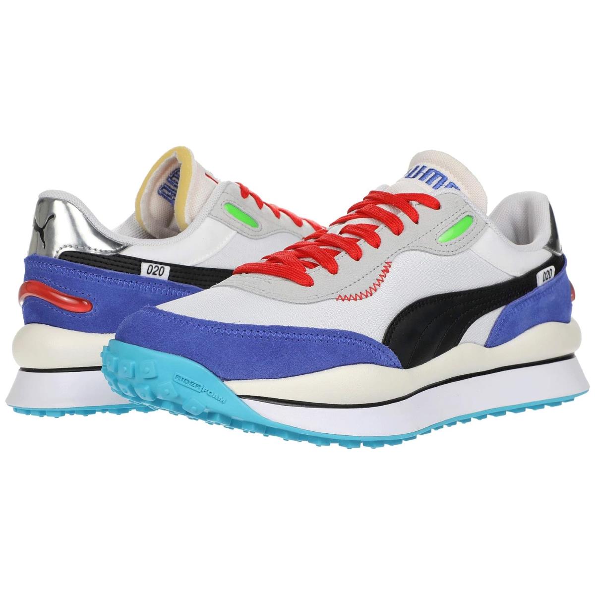 Man`s Sneakers Athletic Shoes Puma Style Rider Puma White/Dazzling Blue/High-Rise