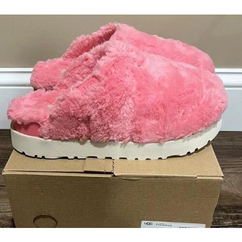 Women s Ugg Size 6 Fuzz Sugar Slide Platform Slipper Shoe Pjsm Pink