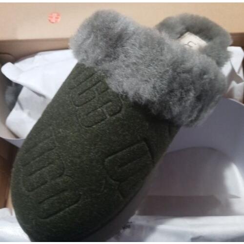 Womens Ugg Disquette Felted Shoe Slipper Forest Night Sz 10 W All Papers