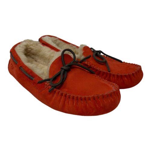 Ugg Dakota 5612 Hong Suede Wool Lining Moccasin Shoes Exotic Orange US 7 Rare