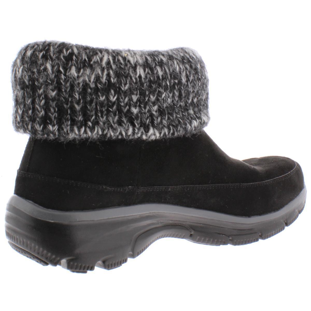 Skechers Womens Easy Going Memory Foam Knit Collar Ankle Boots Shoes Bhfo 3095