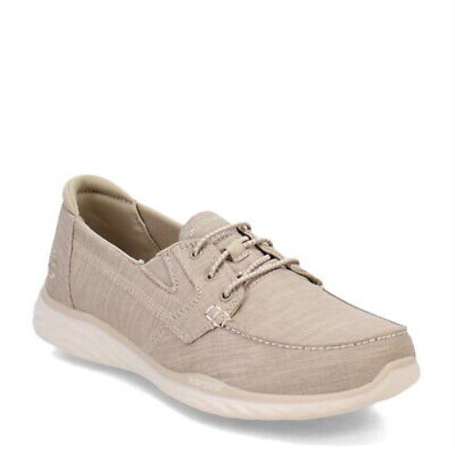 Women`s Skechers On The GO Ideal Costal Slip-on 137080-TPE Taupe Canvas