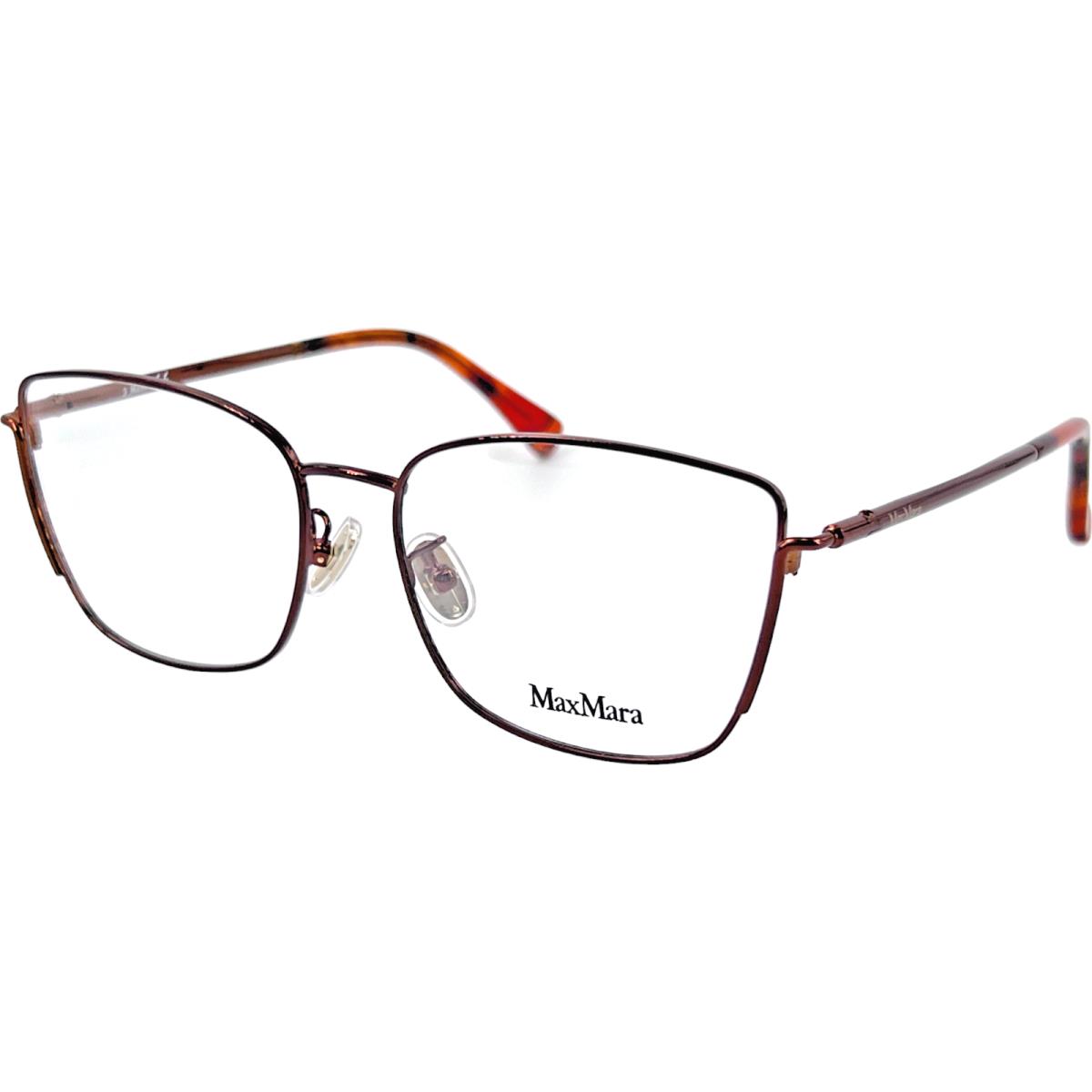 Max Mara MM5004-H Women`s Metal Eyeglass Frame 034 Shiny Copper/red Havana 55-16