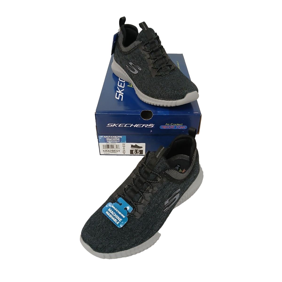 Skechers Sport Men`s Elite Flex Hartnell Fashion Sneaker SIZE:6.5 Blk/gray - BLACK/GRAY