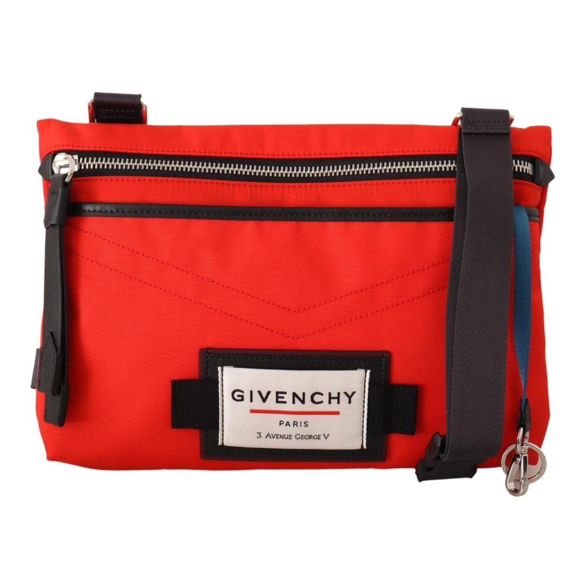 Givenchy Red Polyamide Downtown Flat Crossbody Bag