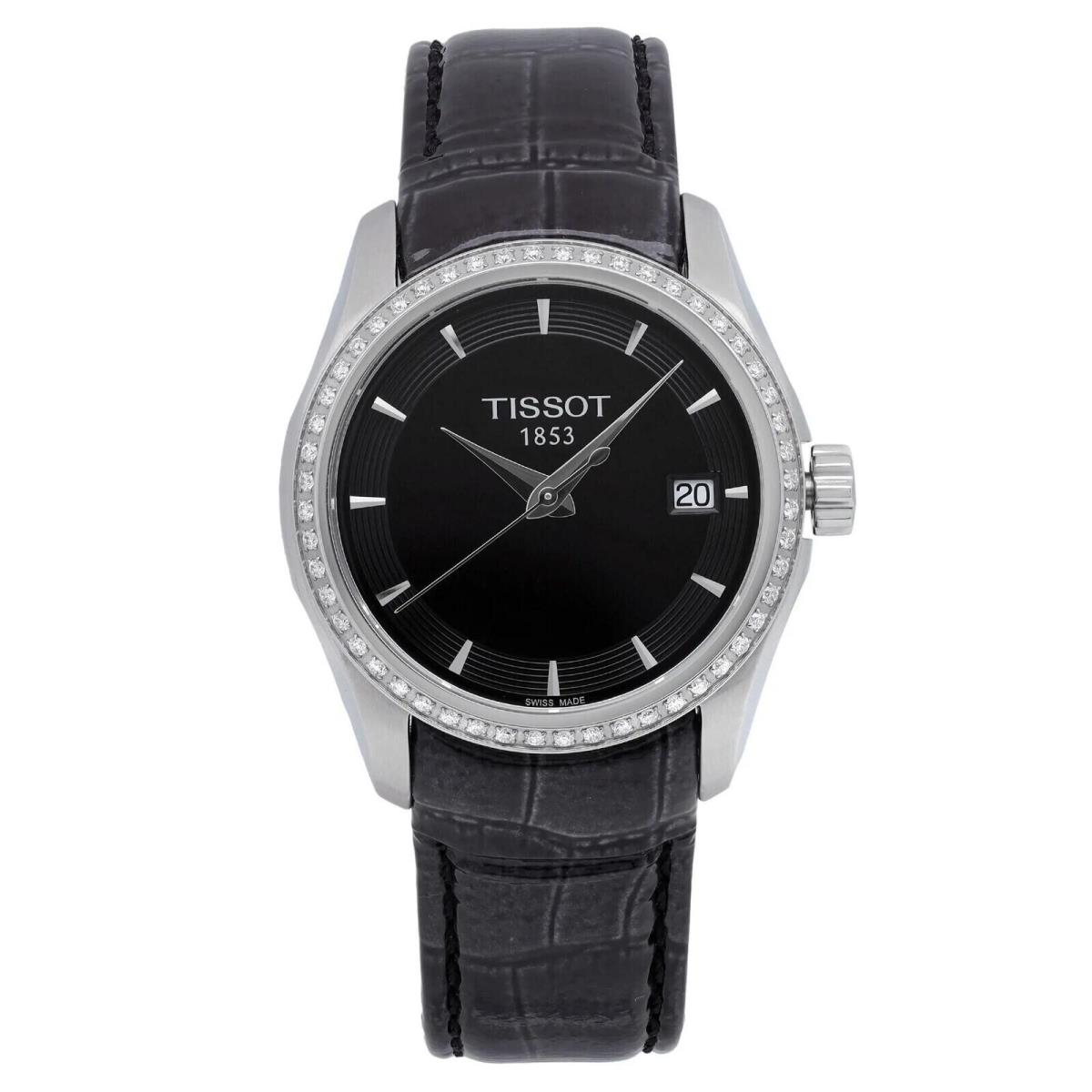 Tissot Couturier 32mm Steel Black Dial Diamond Ladies Watch T035.210.66.051.00