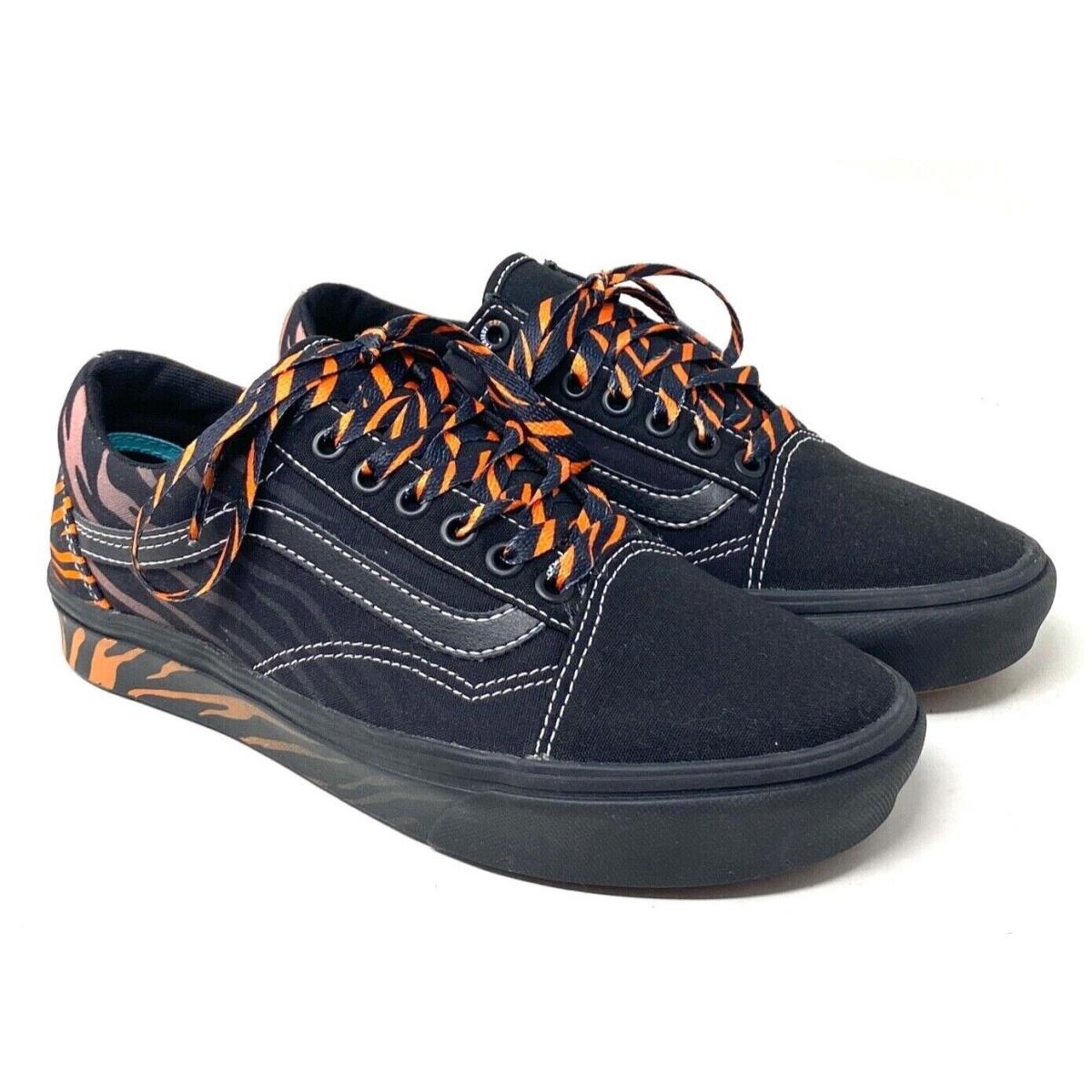 Vans Comfycush Old Skool Low Shoes For Men Skate Canvas Black Orange VN0A5DYC9KH