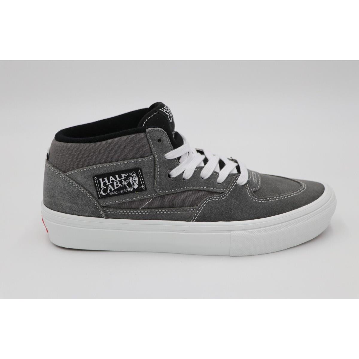 Vans Skate Half Cab Shoes Mid Top Men`s Freee Shipping Gray/White