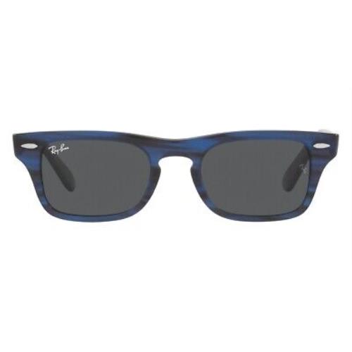 Ray-ban Burbank Jr 0RJ9083S Sunglasses Kids Blue Rectangle 45 - Frame: Blue, Lens: Dark Grey, Model: Striped Blue