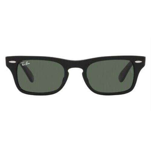 Ray-ban Burbank Jr 0RJ9083S Sunglasses Black Rectangle 45mm - Frame: Black, Lens: Dark Green, Model: Black