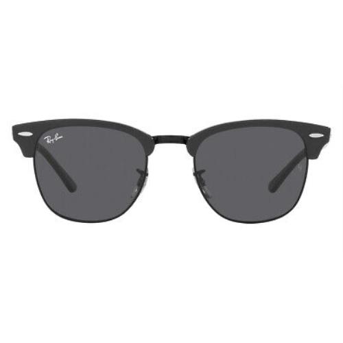 Ray-ban Clubmaster RB3016 Sunglasses Gray on Black Dark Gray 55mm - Frame: Gray on Black / Dark Gray, Lens: Dark Gray