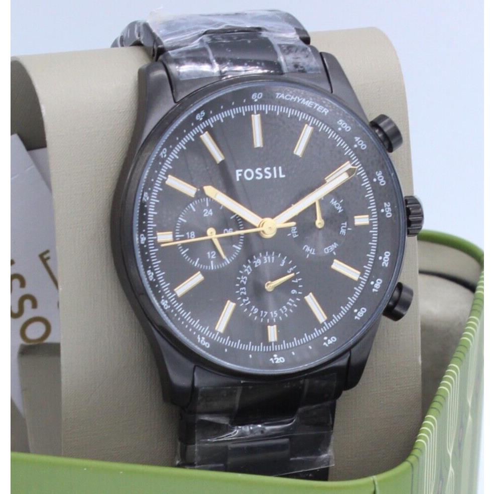 Fossil Sullivan Black Gold Chronograph BQ2856 Men`s Watch