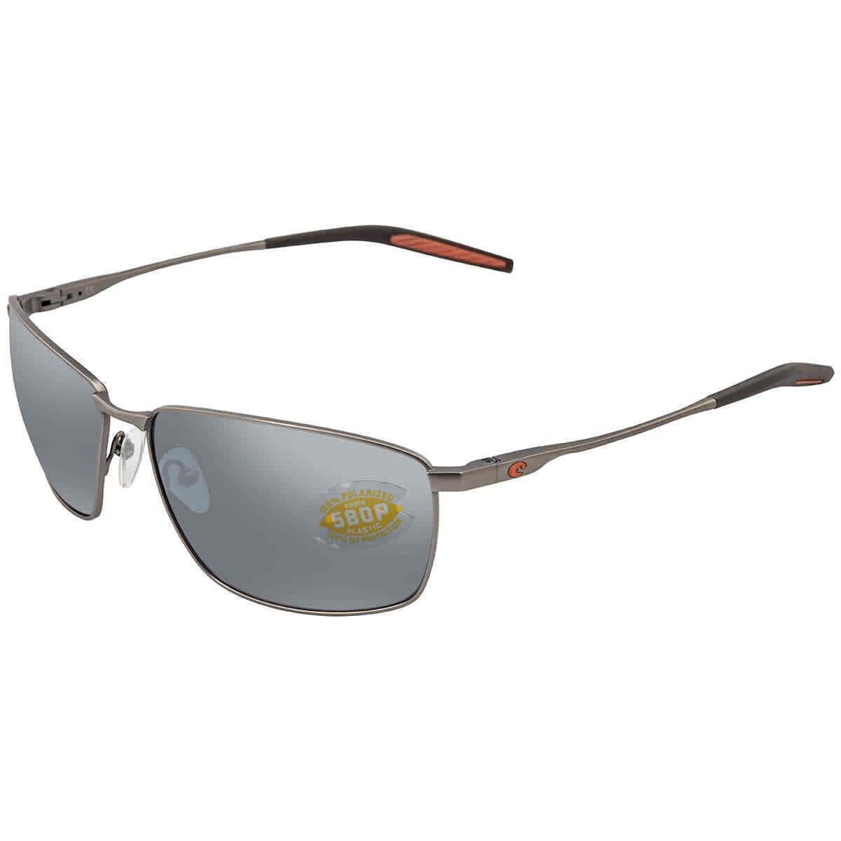 Costa Del Mar Trt 228 Osgp Turret Sunglasses Matte Silver Mirror 580P Polarized