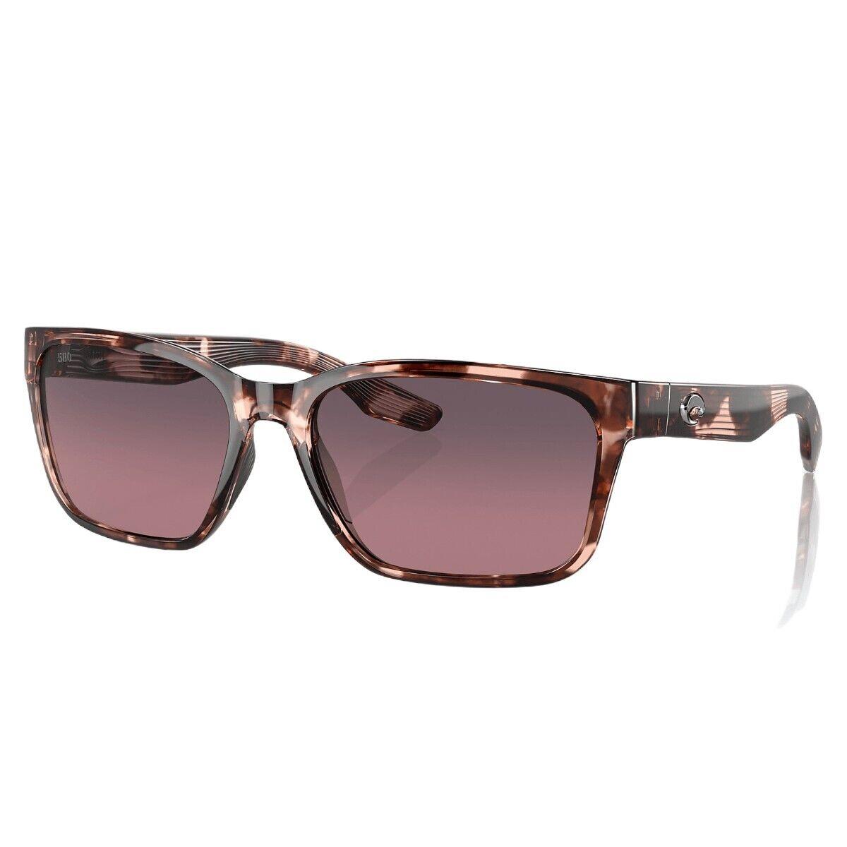 Costa Del Mar Palmas Sunglasses Coral Tortoise w/ Rose Gradient Glass Lens - Frame: Pink, Lens: Pink