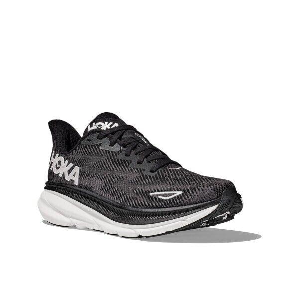 Hoka One One Clifton 9 1127896-BWHT Sneakers Men`s 7.5 Black White Running Shoes