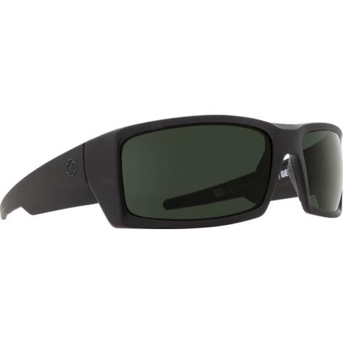 Spy Optics - Men`s General Sunglasses Soft Matte Black Happy Gray Green Polar