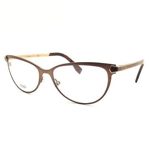 Fendi FF 0024 7WG Matte Brown Gold Eyeglass Frames
