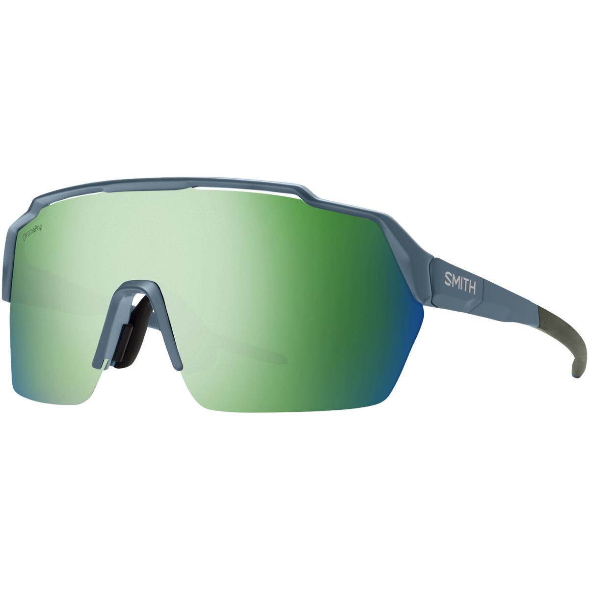 Smith Optics Shift Split Mag Chromapop Shield Sunglasses w/ Bonus Lens - 205883 Matte Stone/Moss-Green (SIF99X8)