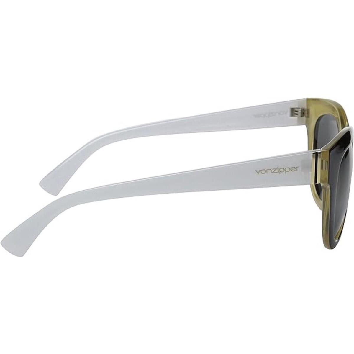 Vonzipper Queenie Sunglasses Black White Gold with Grey Lens RSUN-84