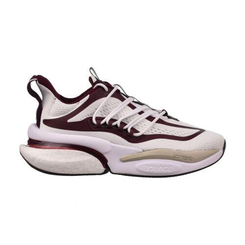 Adidas Mississippi State Alphaboost V1 Men`s Shoes Cloud White-maroon 2 IE1030 - Cloud White-Team Maroon 2