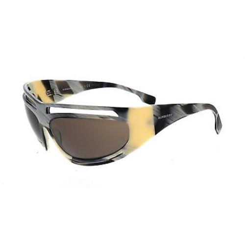 Burberry 0BE4342 393773 Brown / Beige Horn Cateye Sunglasses - Brown / Beige Horn, Frame: Brown / Beige Horn, Lens: Dark Brown