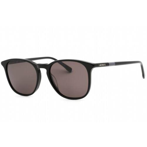 Lacoste Unisex Sunglasses Grey Lens Black Round Shape Plastic Frame L813S 001