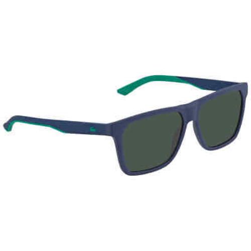 Lacoste Dark Green Square Men`s Sunglasses L972S 401 57 L972S 401 57