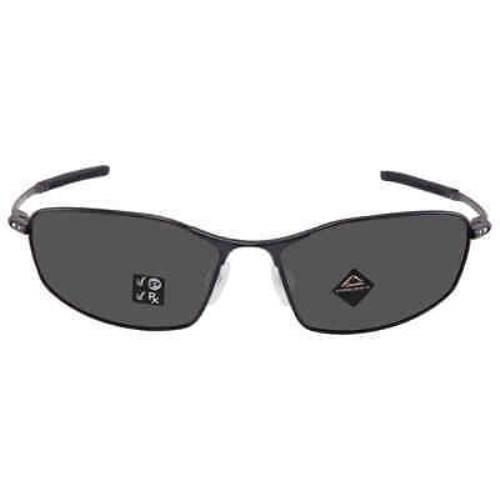 Oakley Whisker Polarized Prizm Black Rectangular Men`s Sunglasses OO4141 414103 - Frame: Black, Lens: Black