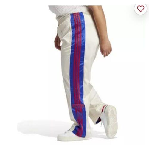 Adidas Unisex Originals Satin Adibreak Pants- White 3-Stripes 2XL