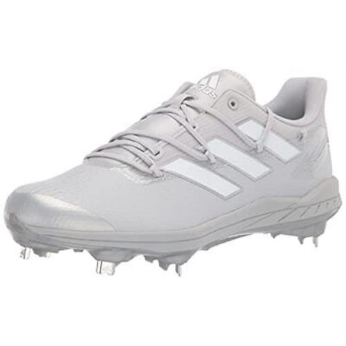Adidas Men`s Adizero Afterburner 8 Baseball Shoe Light Grey/white/silver 11