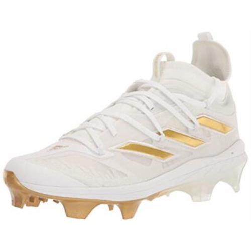 Adidas Men`s Adizero Afterburner 9 Nwv Tpu Baseball Shoe White/gold 13