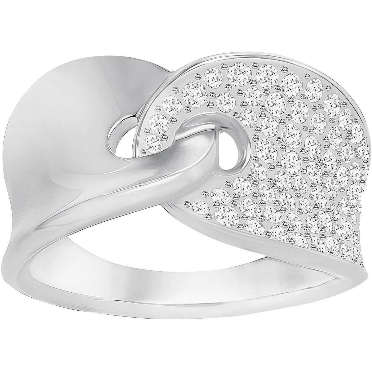 Swarovski Guardian Intertwined Silver-tone Ring - Size 6