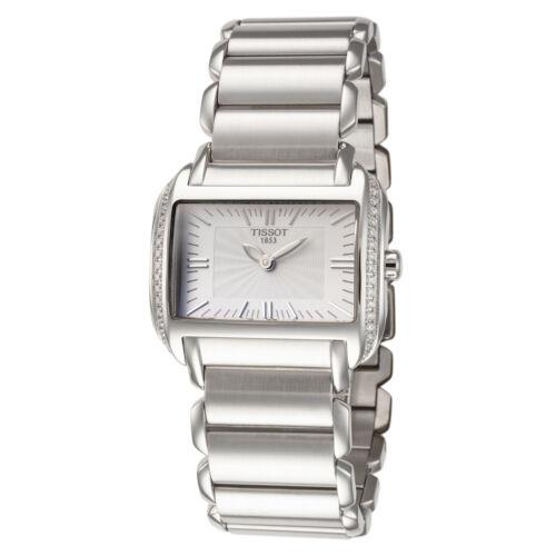 Tissot Women`s T0233091103101 T-trend 31.6mm White Dial Stainless Steel Watch