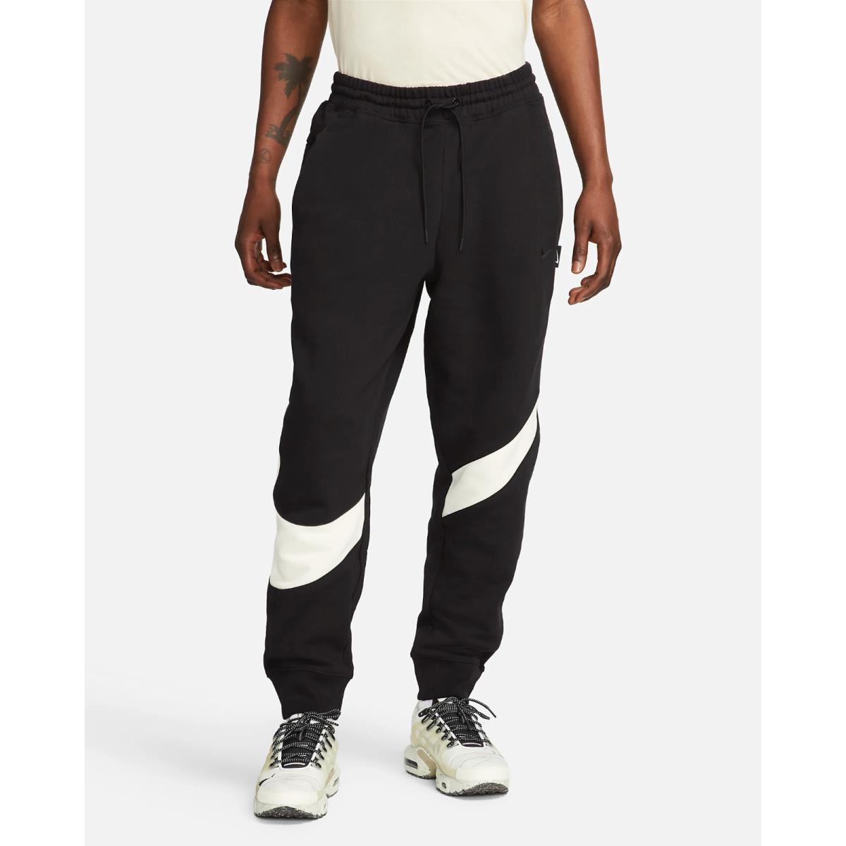 Nike Sportswear Swoosh Fleece Pants Men s SZ Small Black DX0564-013