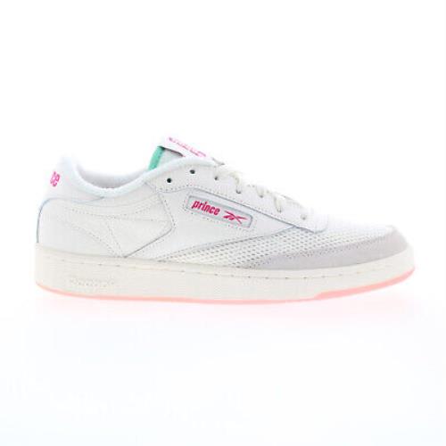 Reebok Club C 85 Prince GY8053 Mens White Leather Lifestyle Sneakers Shoes