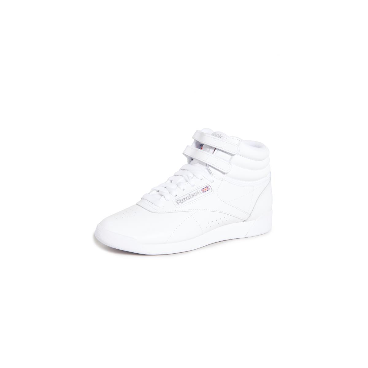 Reebok Women`s Freestyle Hi High Top Sneaker White/Silver
