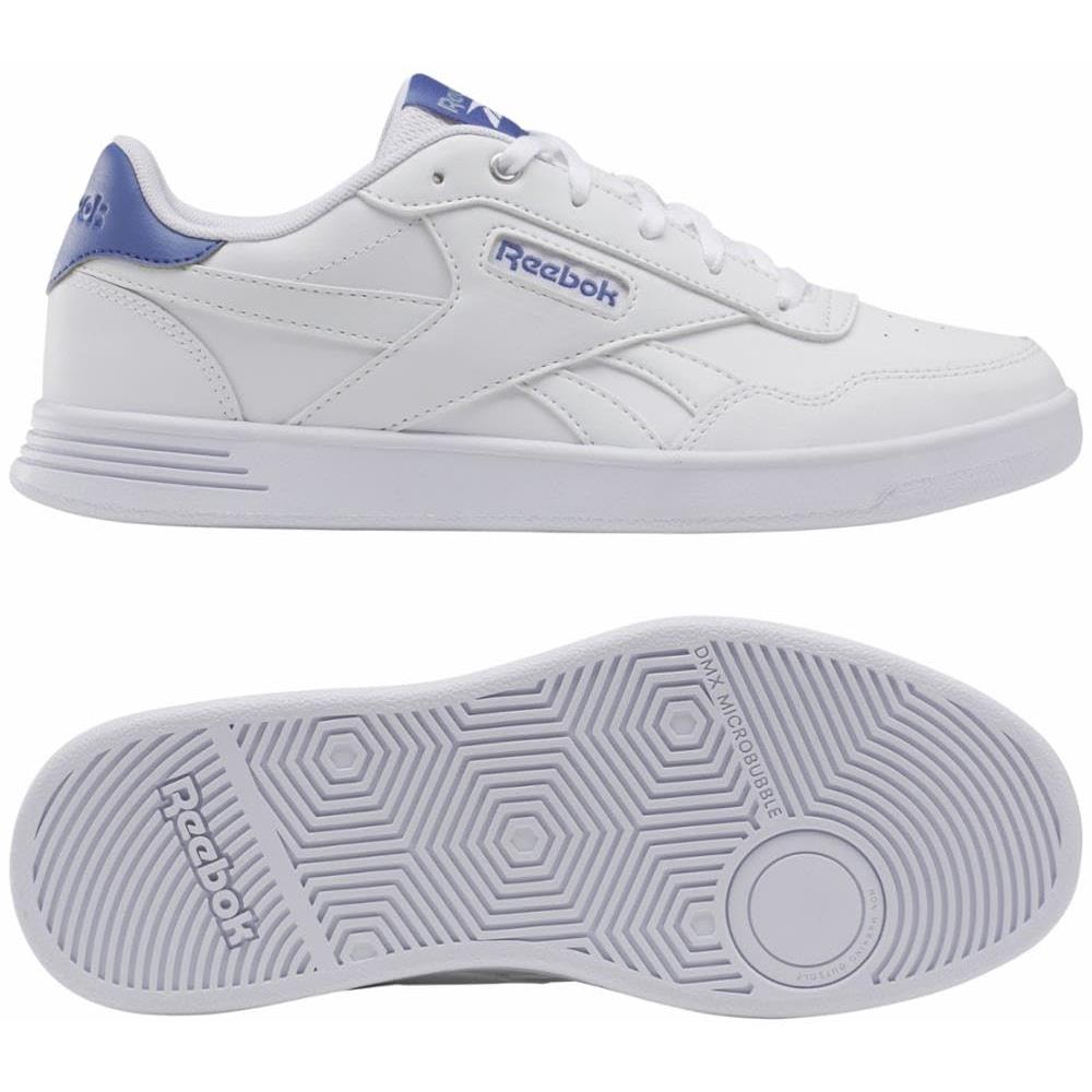 Reebok Women`s Court Advance Sneaker Footwear White/Step Purple/Vintage Blue