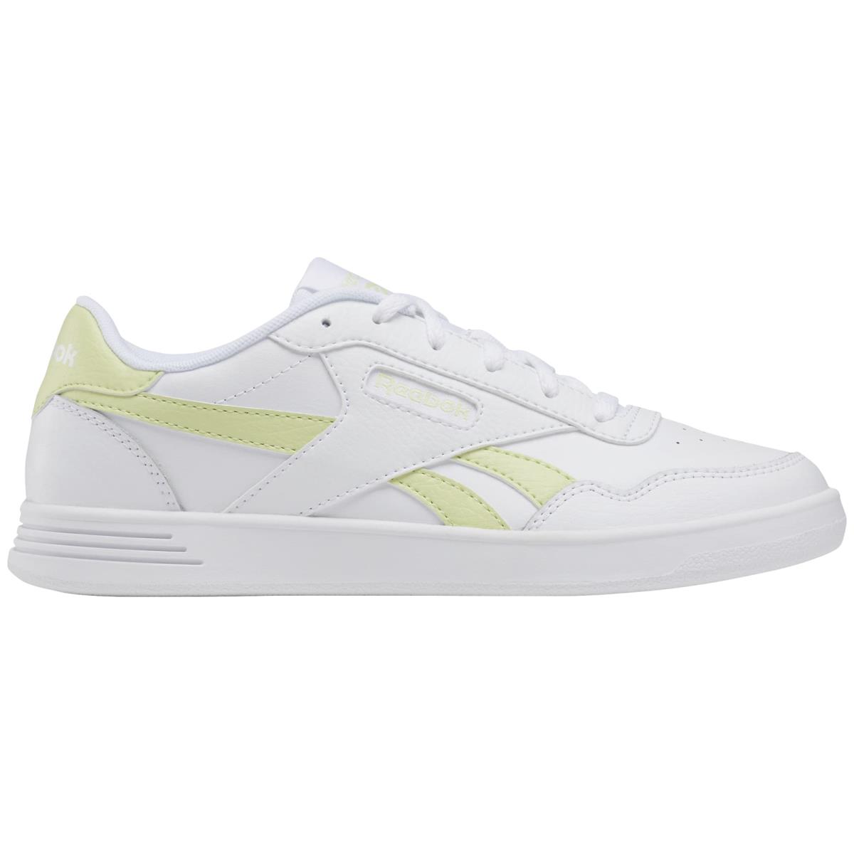 Reebok Women`s Court Advance Sneaker White/Citrus Glow/Footwear White