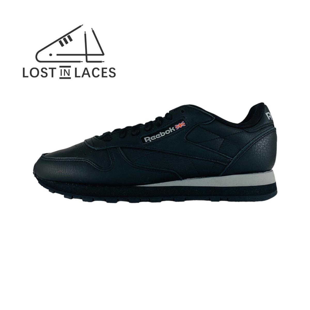 Reebok Classic Leather Black Grey Lifestyle Sneakers Men`s Shoes GW3330